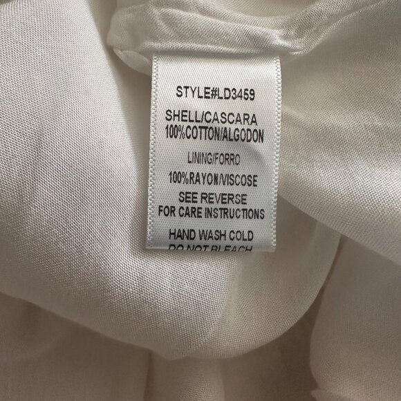 White Eyelet Lace Ruffle Sleeve Dress By The Clothing Company L - Picture 5 of 8